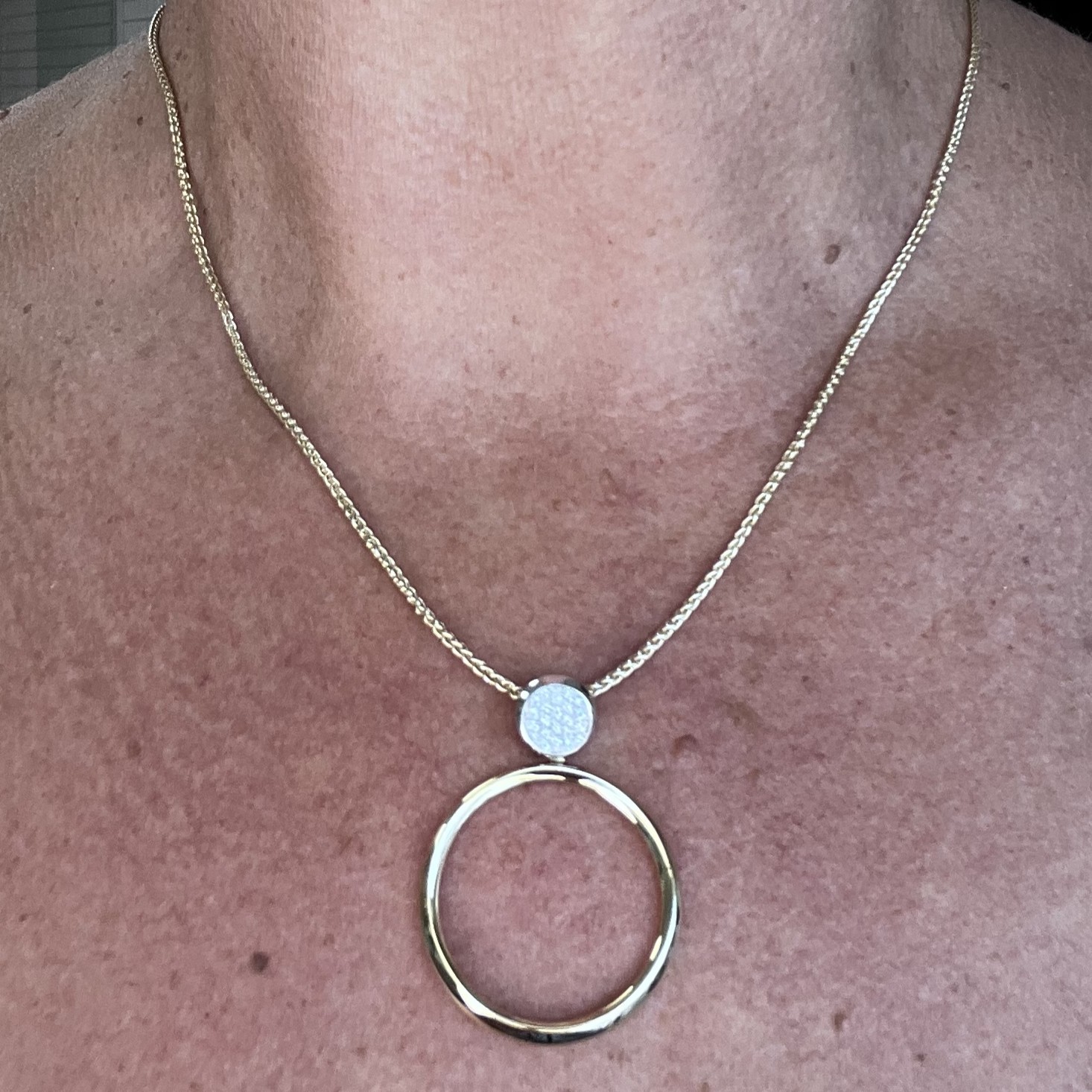 Pave diamond circle pendant/31-04717 - Image 4
