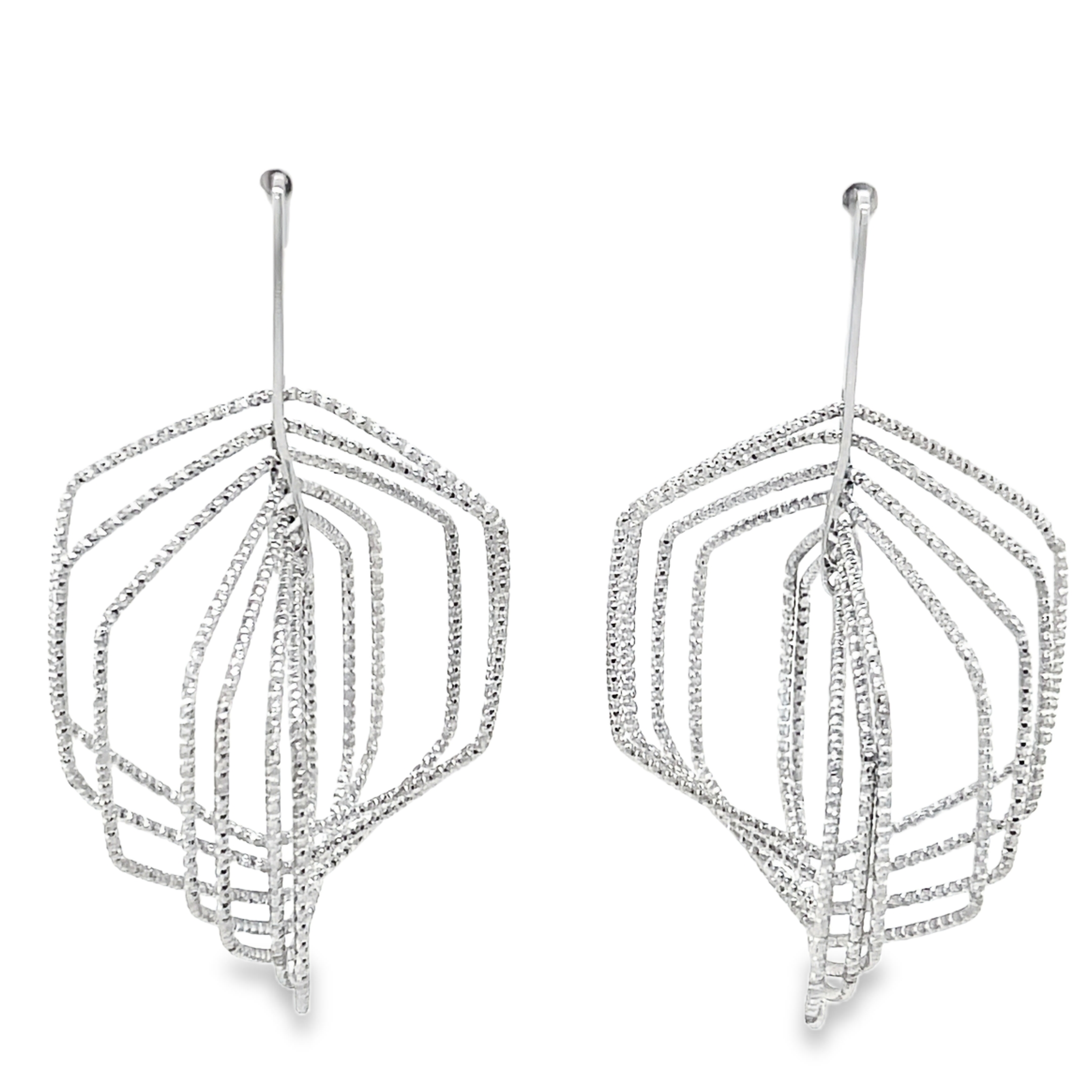 Layered hexagon earrings/BAG0142A3 - Image 3