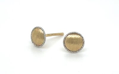Two tone gold studs/LE2269