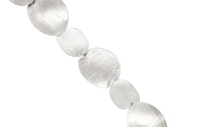 Satin oval link bracelet/VAG9012B1