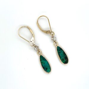 Boulder opal and diamond earrings/2821225