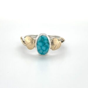 Two tone turquoise ring/EJ179