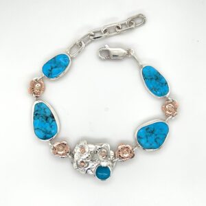 Turquoise link bracelet/EJ180