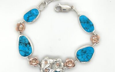 Turquoise link bracelet/EJ180