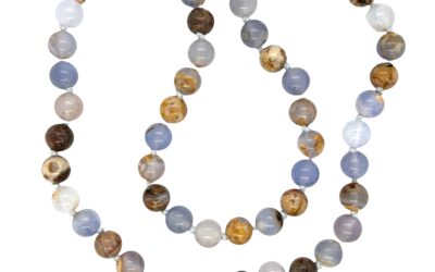 Chalcedony in matrix bead strand/282326