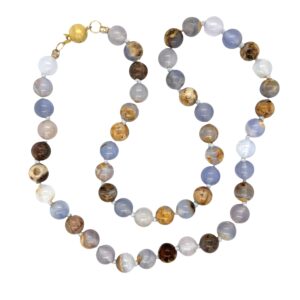 Chalcedony in matrix bead strand/282326