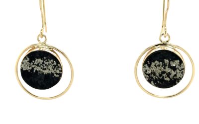 Slate with pyrite earrings/285326