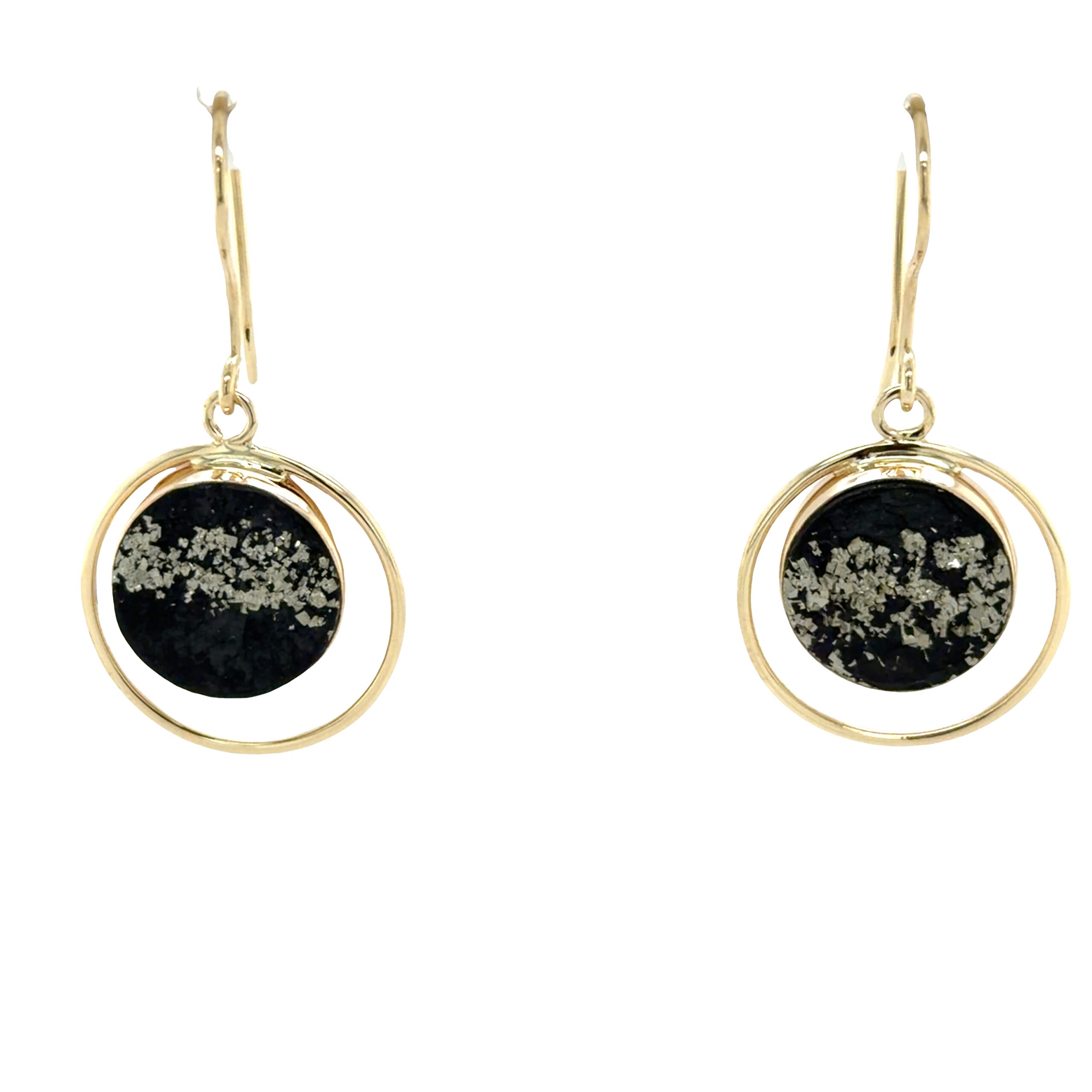 Slate with pyrite earrings/285326