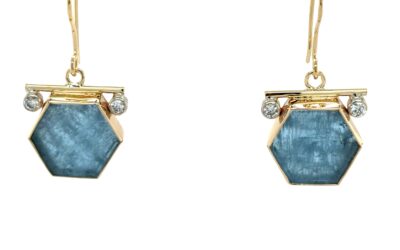 Aquamarine slice earrings/287326