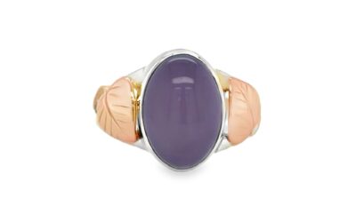 Two-tone chalcedony ring/EJ177