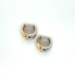 Reversible two-tone petite huggie hoops/181549