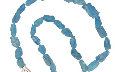 Aquamarine natural crystal necklace/281726