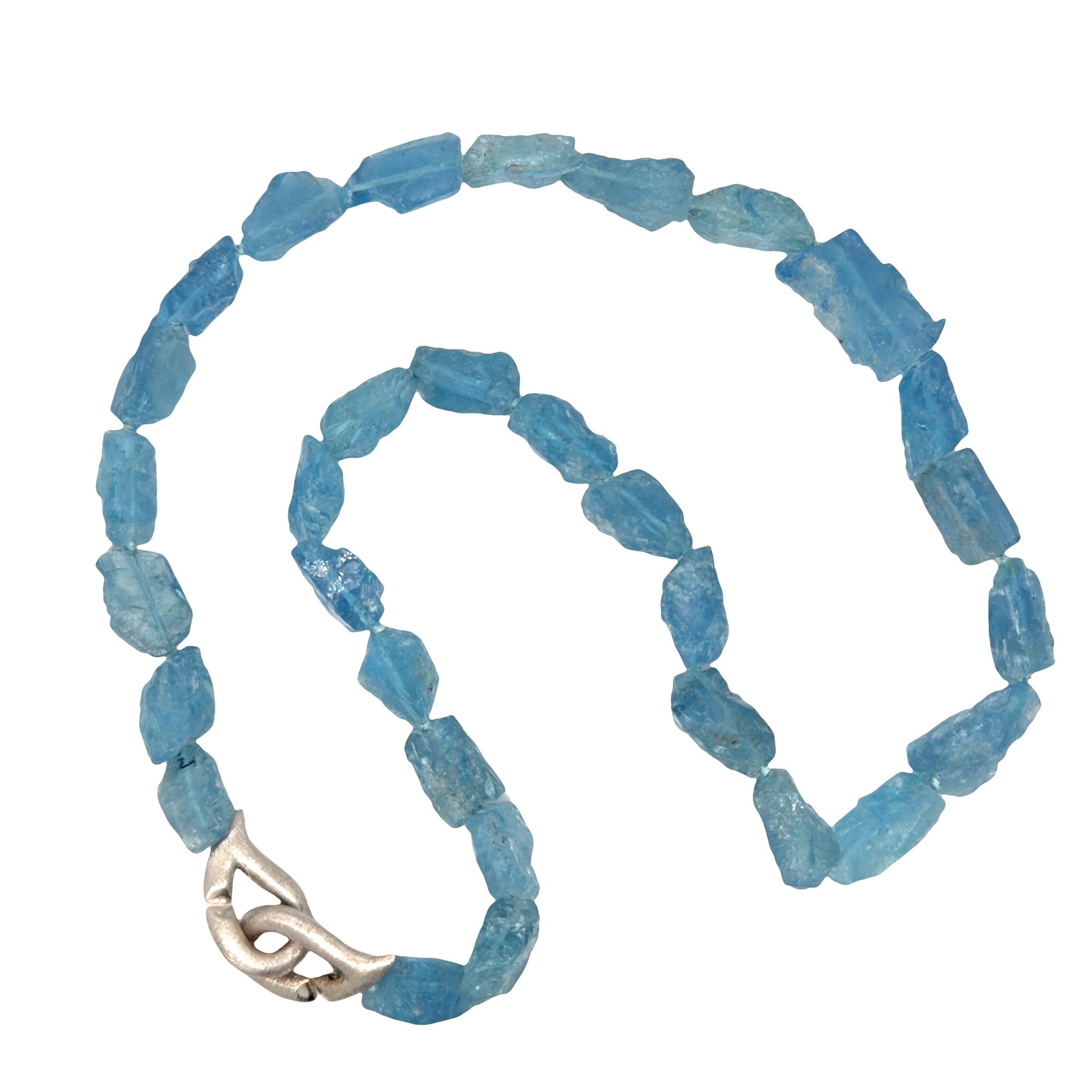 Aquamarine natural crystal necklace/281726