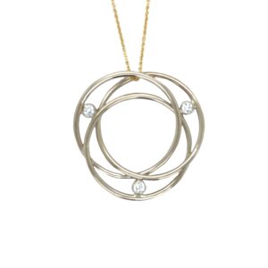 Triple circle and diamond pendant/283726