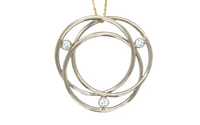 Triple circle and diamond pendant/283726