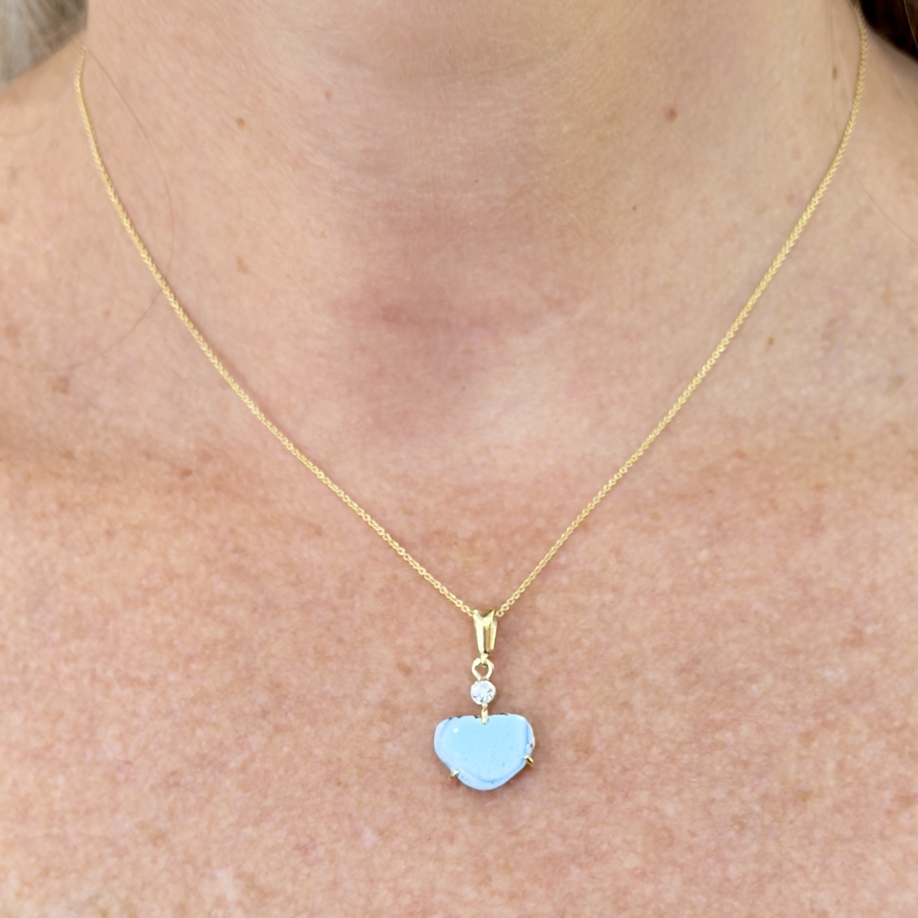 Lavender turquoise and diamond pendant/284726 - Image 3