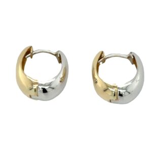 Reversible two-tone petite huggie hoops/181549