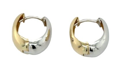 Reversible two-tone petite huggie hoops/181549