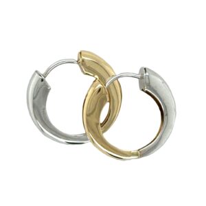 Reversible 2-tone tapered hoops/H236601