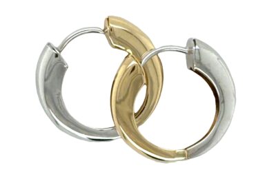 Reversible 2-tone tapered hoops/H236601
