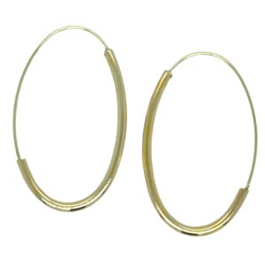 Oval endless gold hoops/HEOVER
