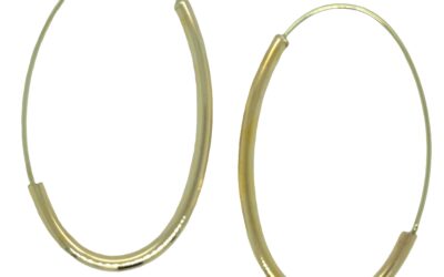 Oval endless gold hoops/HEOVER