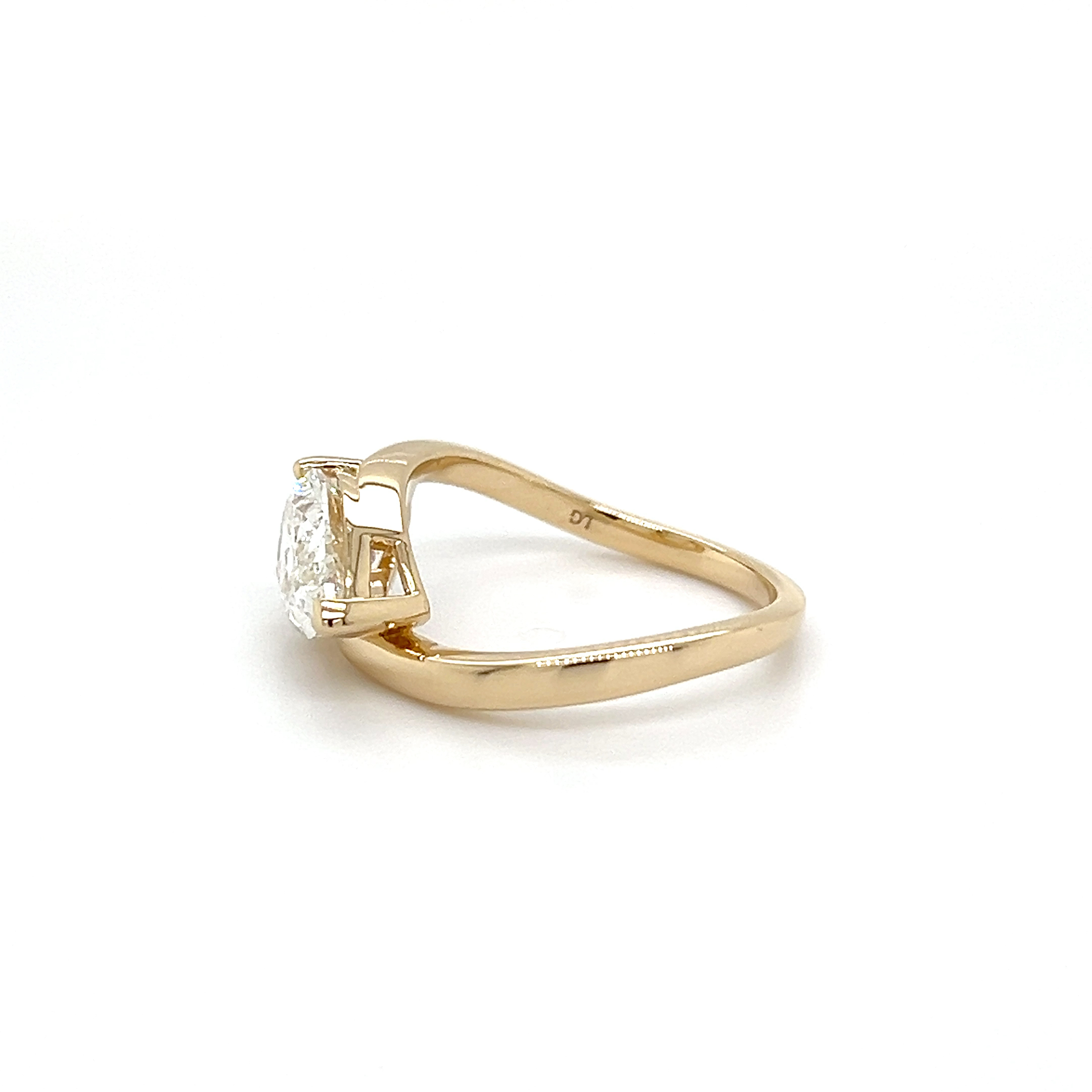 Pear shaped lab grown diamond ring/281926 - Image 3