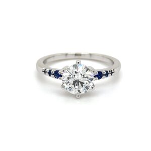 Lab grown diamond and sapphire ring/285826