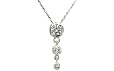 Lab grown 3-diamond necklace/286826
