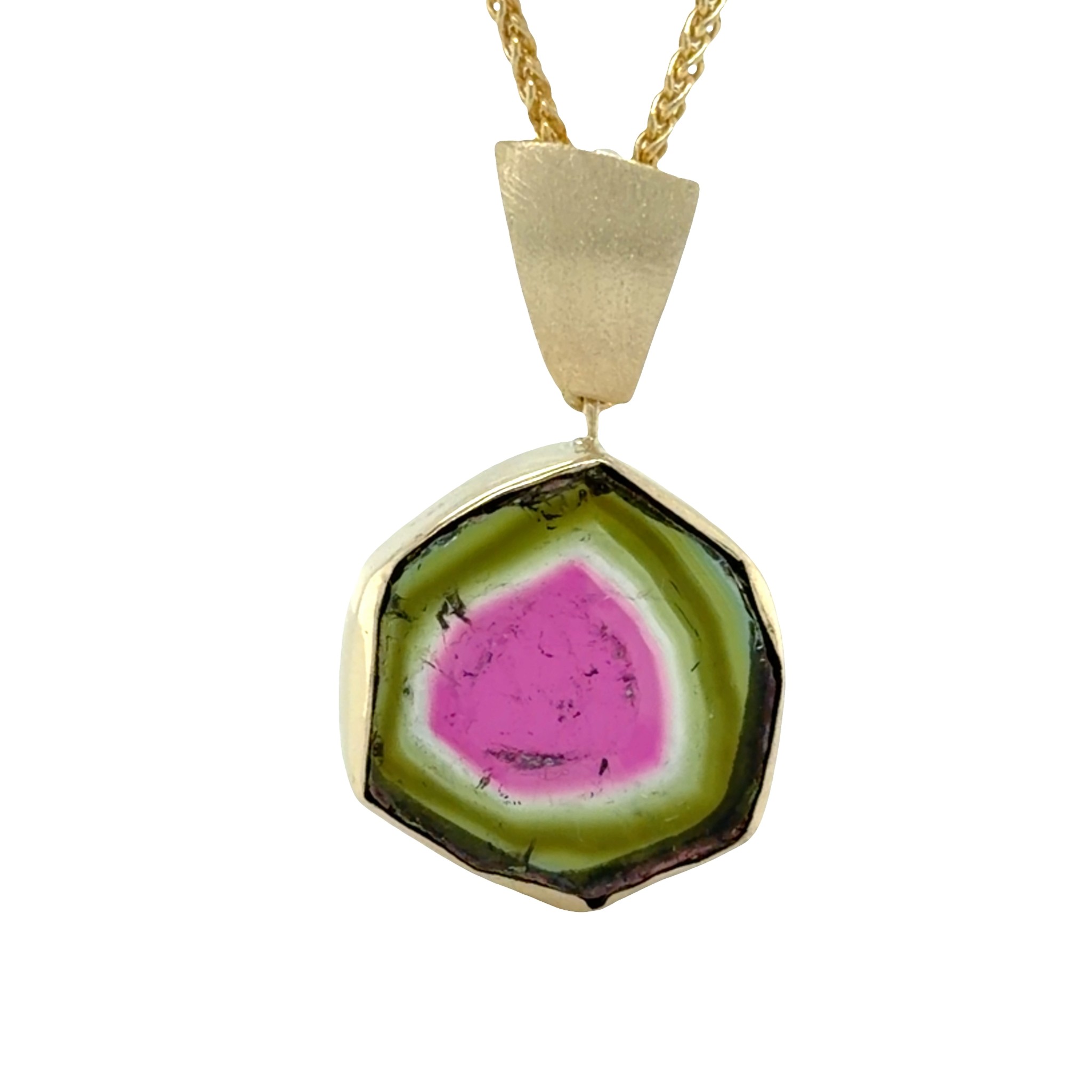 Watermelon tourmaline pendant/EJ191