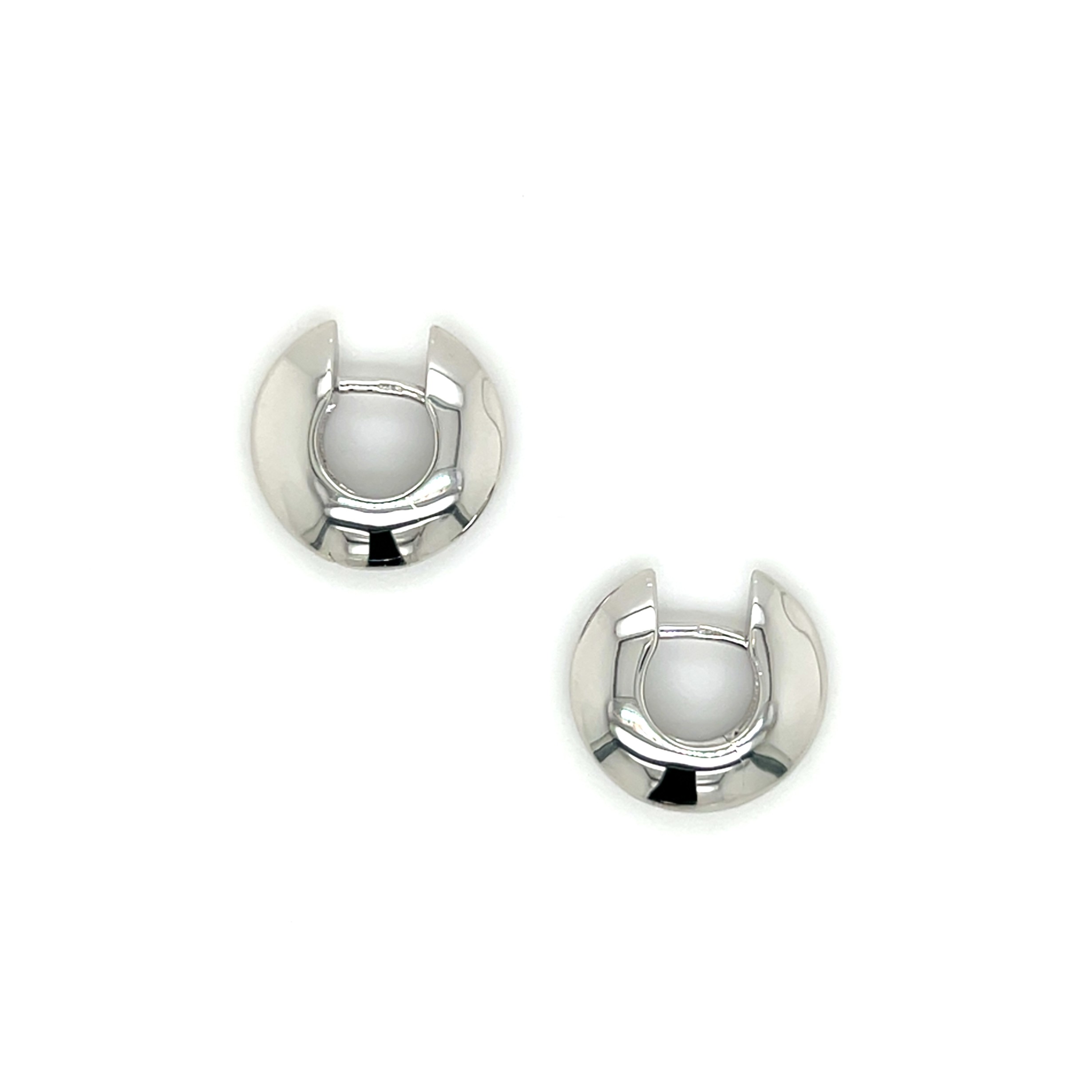 Knife-edge huggie hoops/06-07575