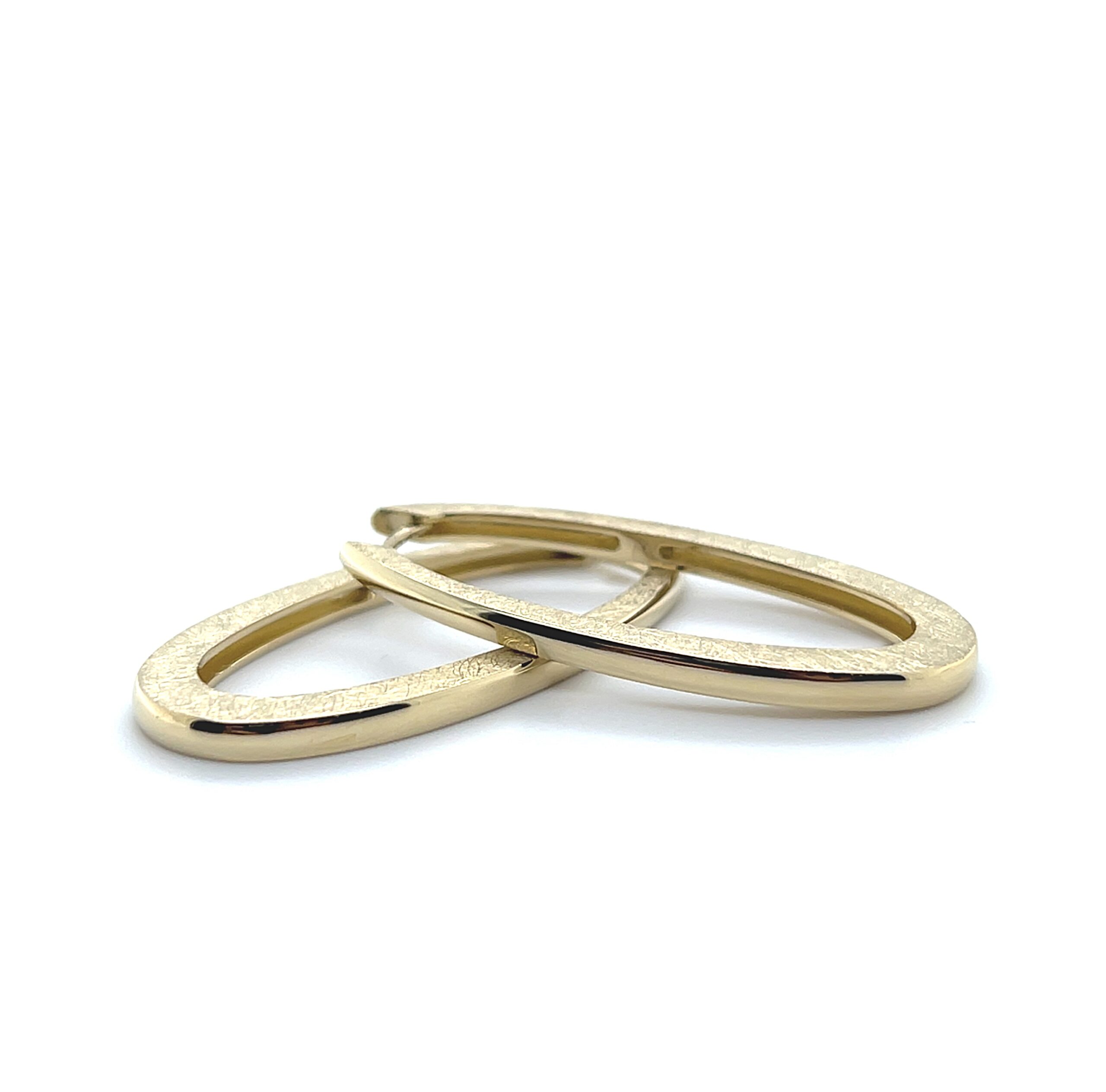 Oval hoops with etched texture, medium/06-61235 - Image 5
