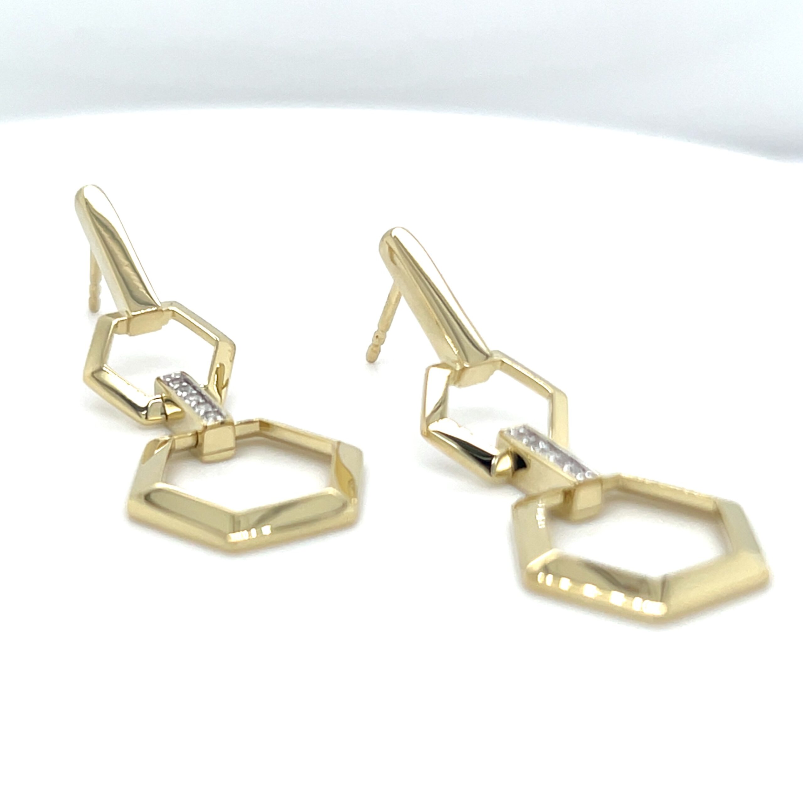 Double hexagon earrings/11-03161 - Image 2