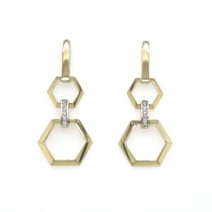 Double hexagon earrings/11-03161