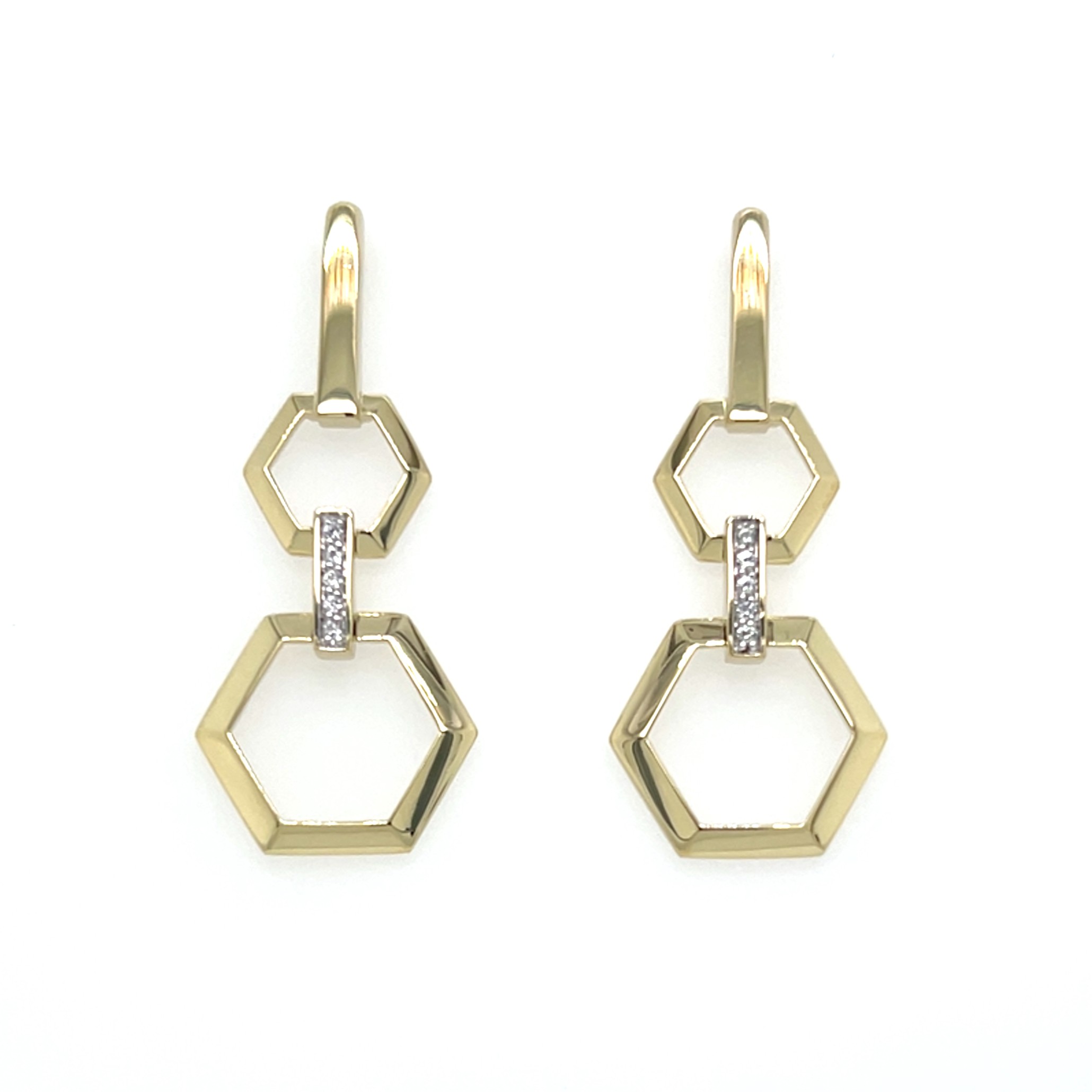 Double hexagon earrings/11-03161
