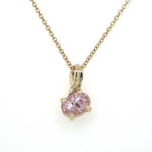 Pink sapphire oval pendant/28111026