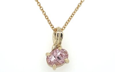 Pink sapphire oval pendant/28111026