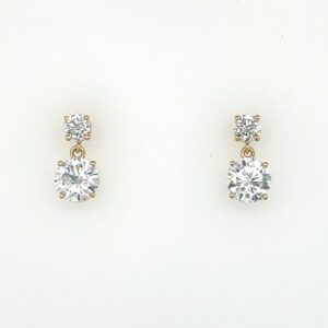 Lab grown diamond two-stone dangle earrings/28121026