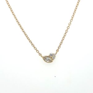 Petite lab-grown diamond cluster necklace/2821026