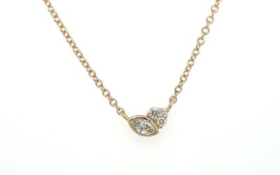 Petite lab-grown diamond cluster necklace/2821026