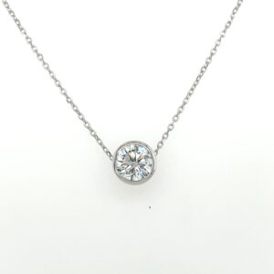 Bezel set lab-grown diamond slide necklace/2831026