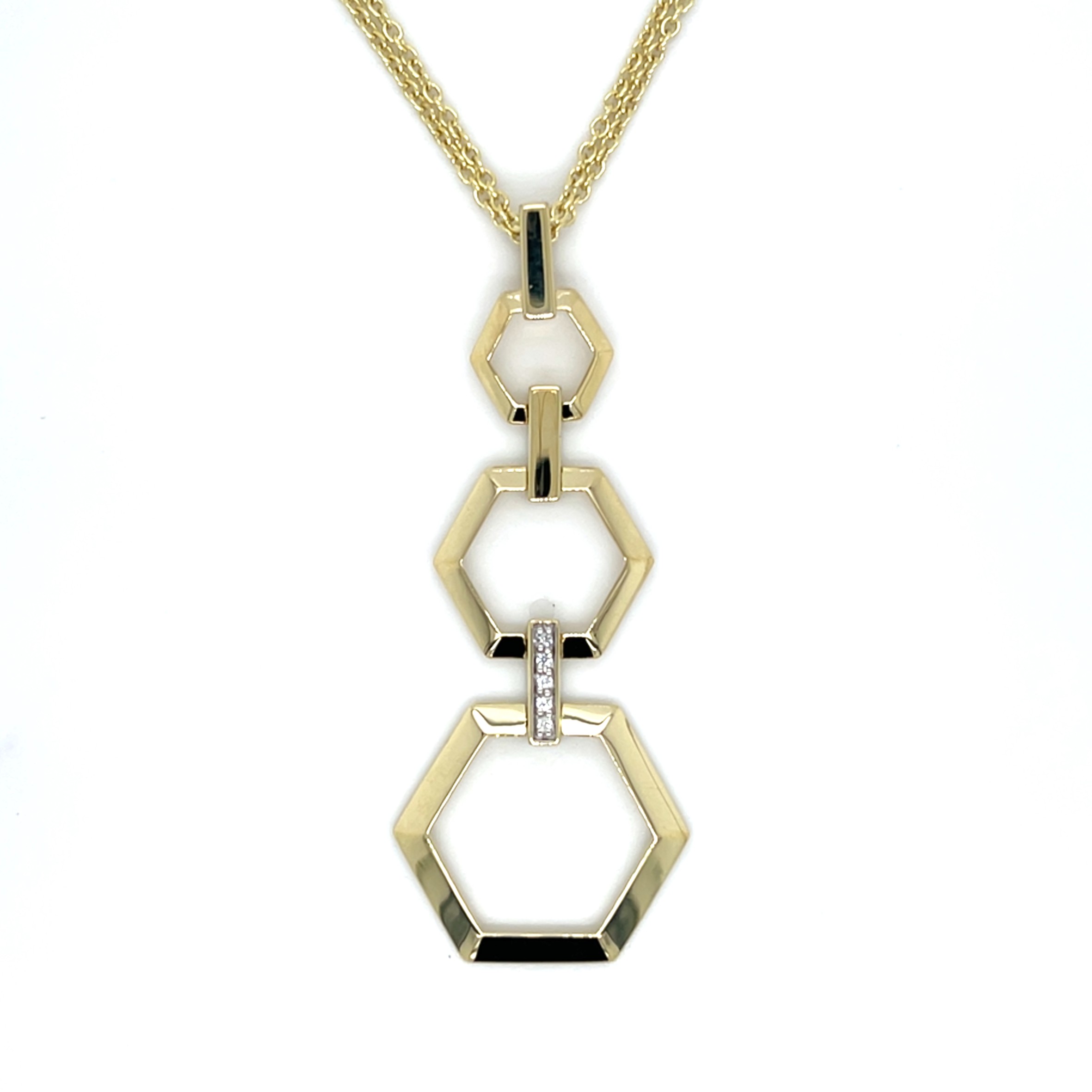 Triple hexagon pendant/31-04808