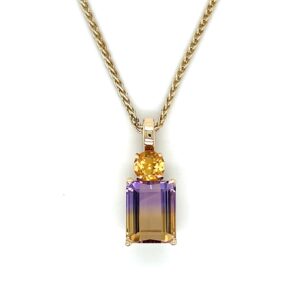 Ametrine and citrine pendant/EJ192