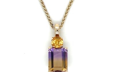 Ametrine and citrine pendant/EJ192