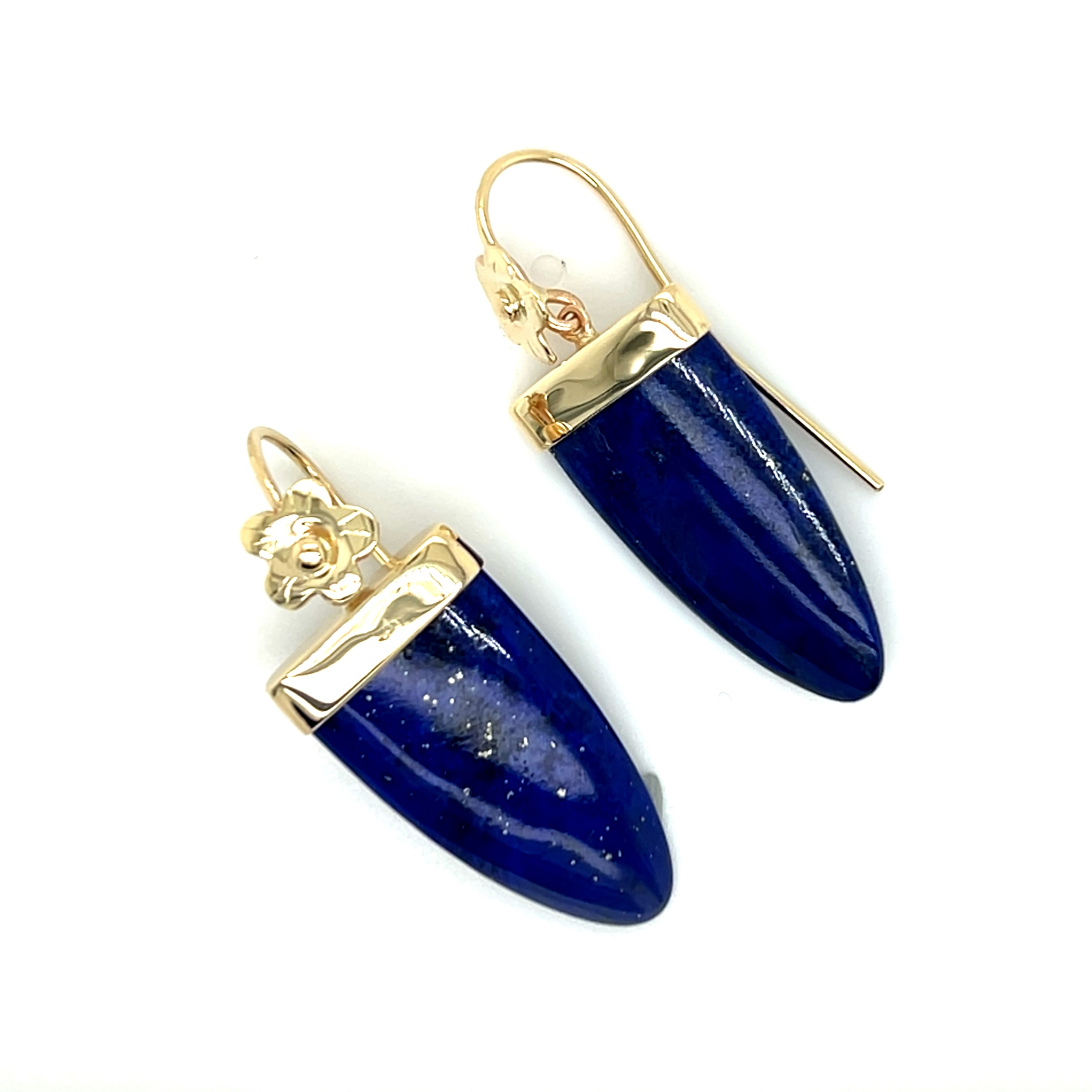 Lapis and gold earrings/EJ199 - Image 2