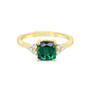 Green tourmaline and diamond ring/SP108