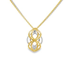 Layered two-tone pendant/34-01737