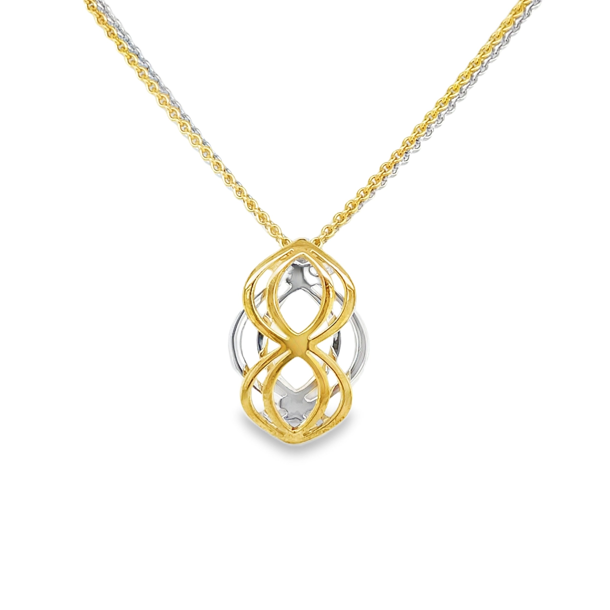 Layered two-tone pendant/34-01737