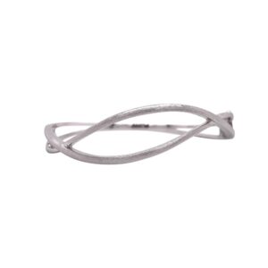 silver ice texture hinged bangle/51-00937