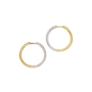 reversible diamond dust hoops/06-06605